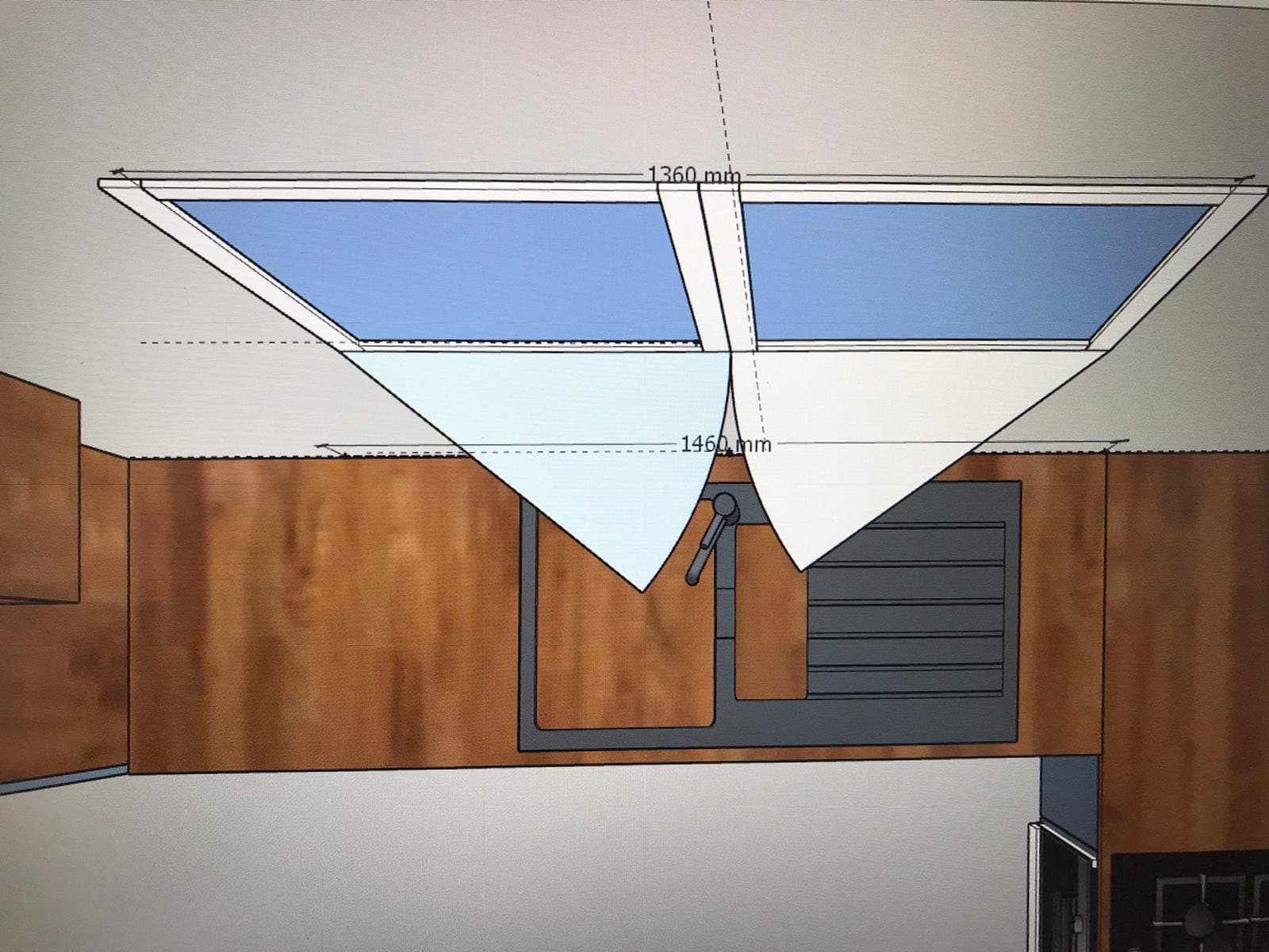 Proiect 3D, vedere de sus a bucătăriei